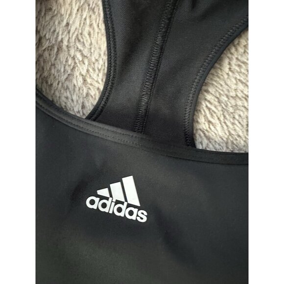 adidas Women's Bra Black 2X Powerreact Training Padded Sports Bra (HC7492) New - Picture 10 of 13